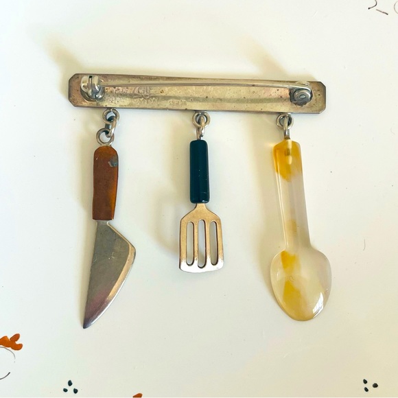 Vintage GMFW Sterling Silver Chef’s Brooch Pin - Picture 2 of 7